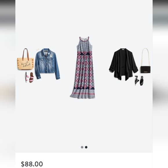 Maggy London EUC Navy Pink Halter Dress - Picture 6 of 7